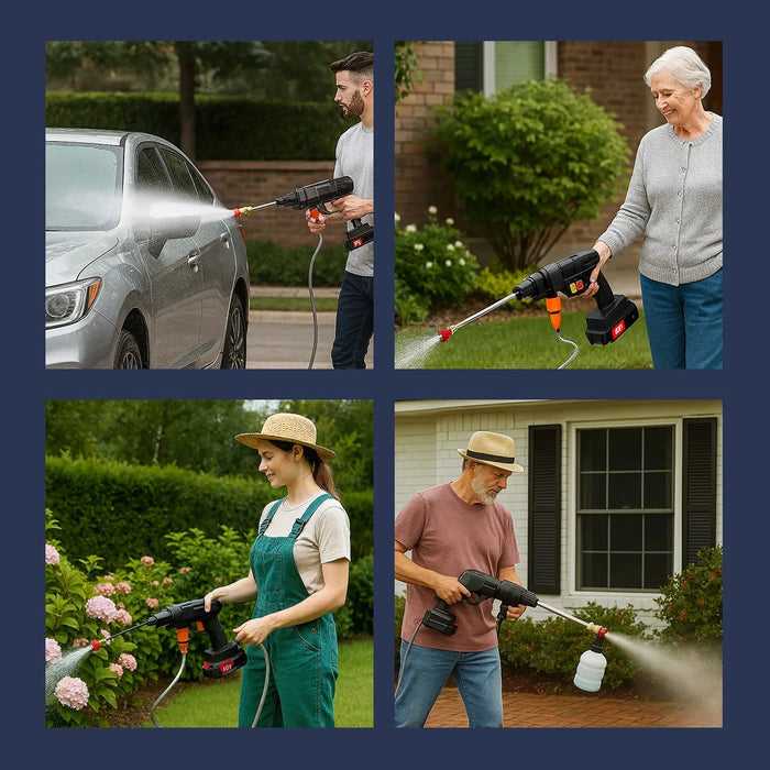 HIDROLAVADORA INALÁMBRICA DE ALTA PRESIÓN HIDROFORCE - Doble Batería