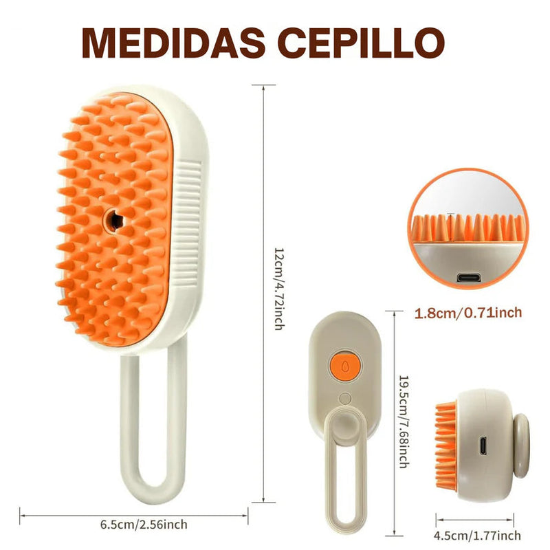 Cepillo 3 In 1 De Vapor para mascotas