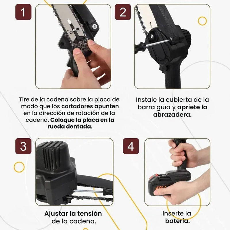 Motosierra Inalámbrica con Batería Recar